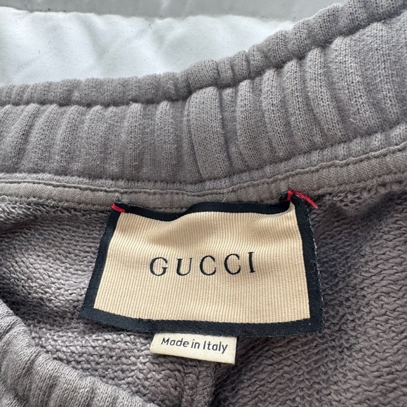 Gucci Gray Joggers with Gold Stripe - Picture 3 of 3